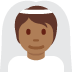 👰🏾 person with veil: medium-dark skin tone display on Twitter